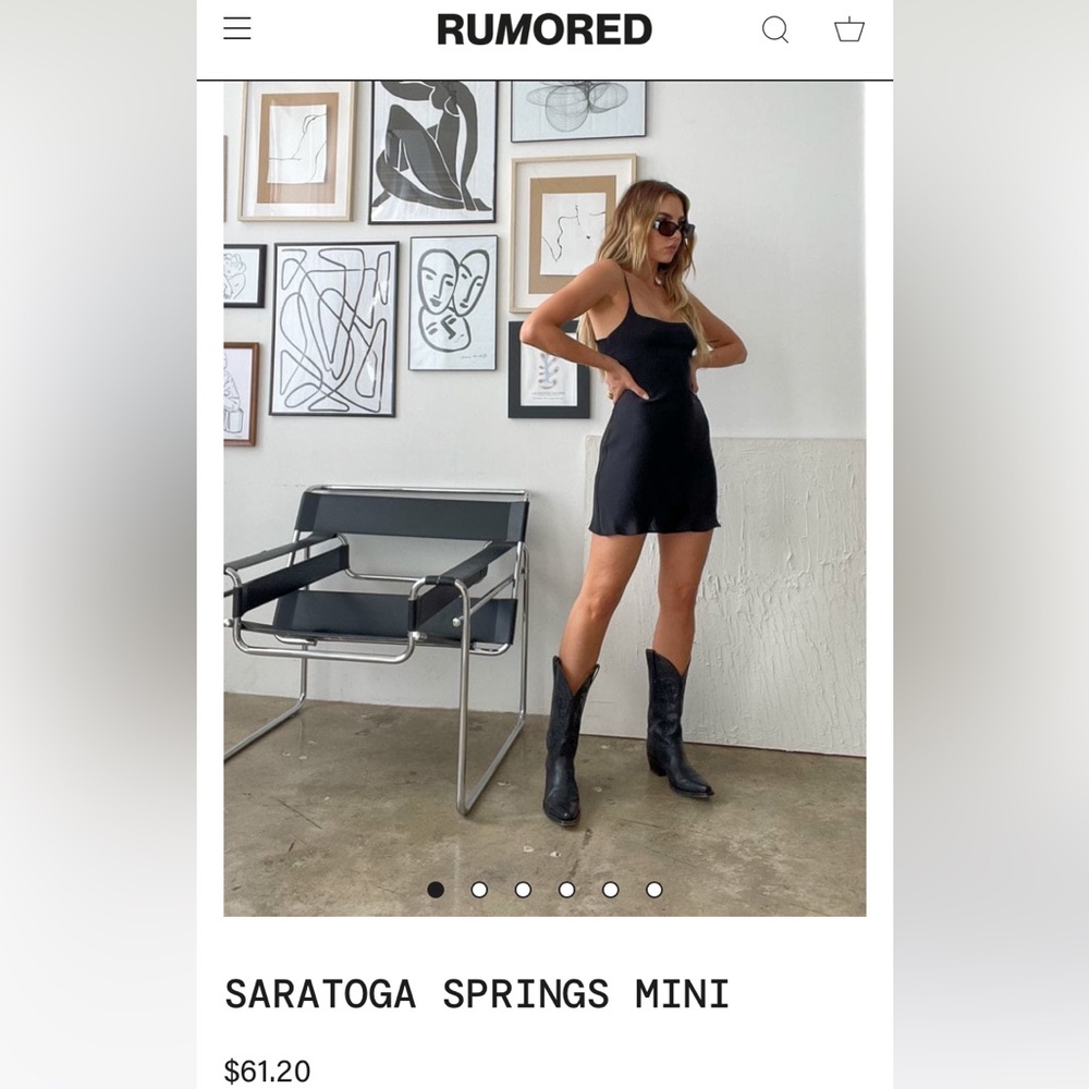 NEW NEVER WORN RUMORED Saratoga Springs Mini Dress Black